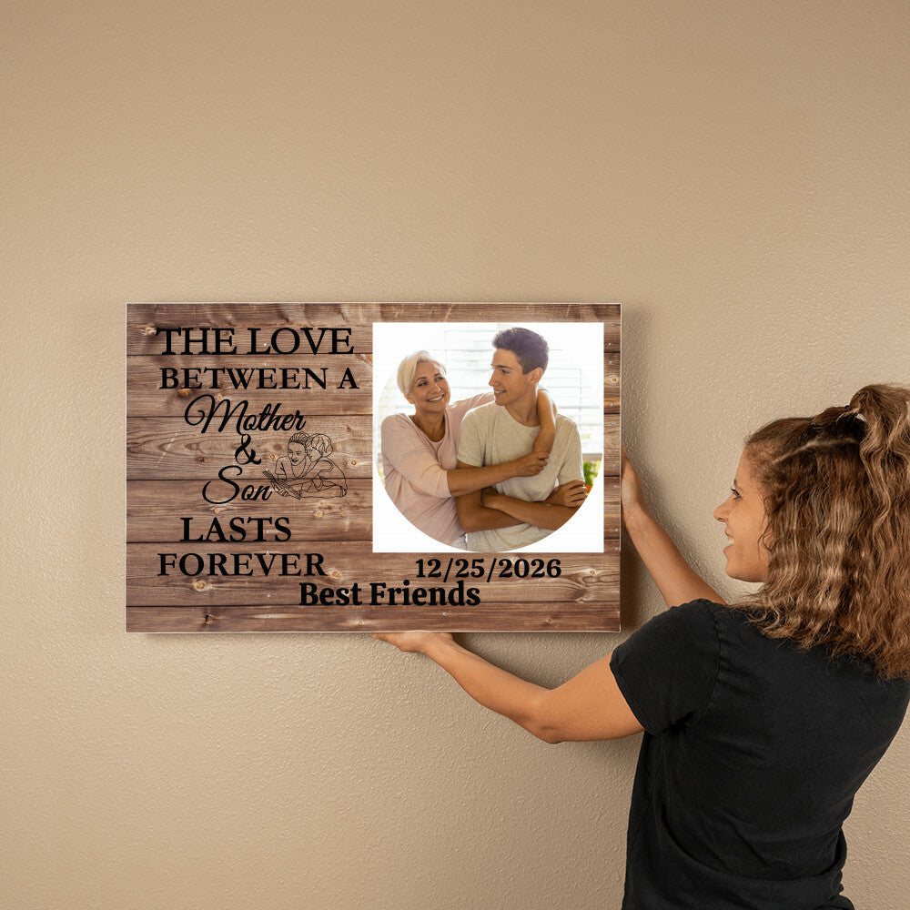 Personalized Mother & Son Gallery Wrapped Canvas