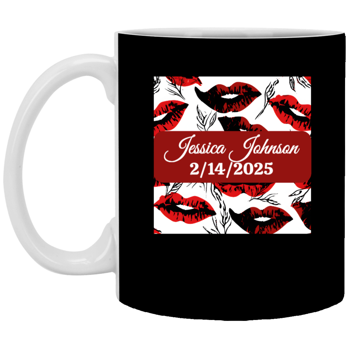 Personalized Kiss Me Valentine Mug 11oz&15oz