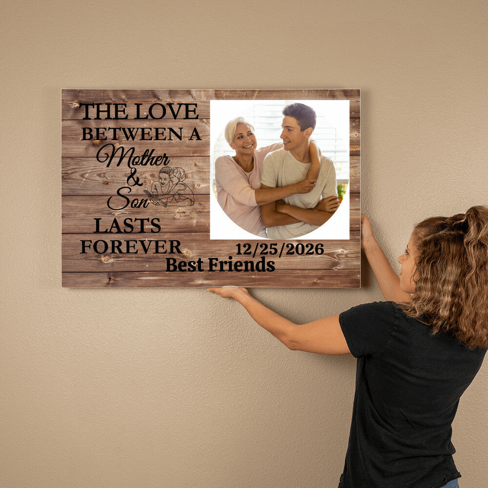 Personalized Mother & Son Gallery Wrapped Canvas