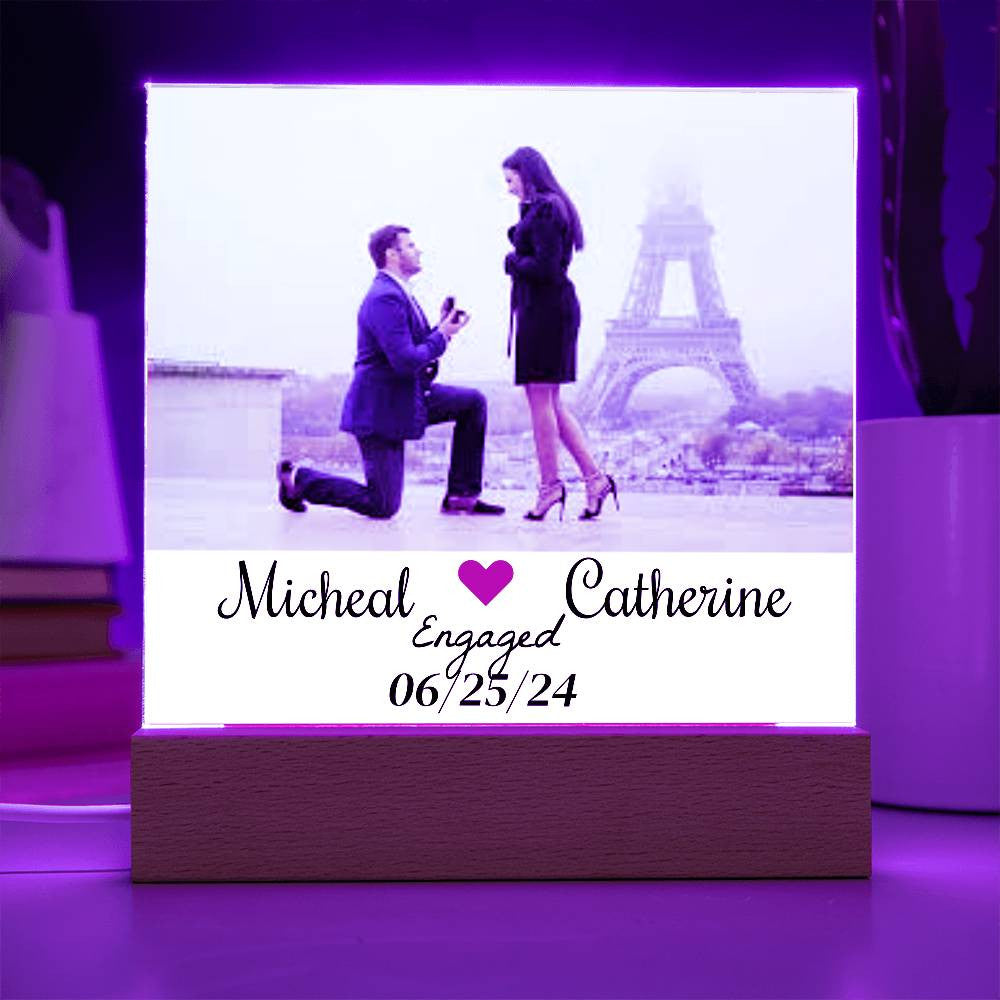 Personalized Couples Acrylic Square Plaque