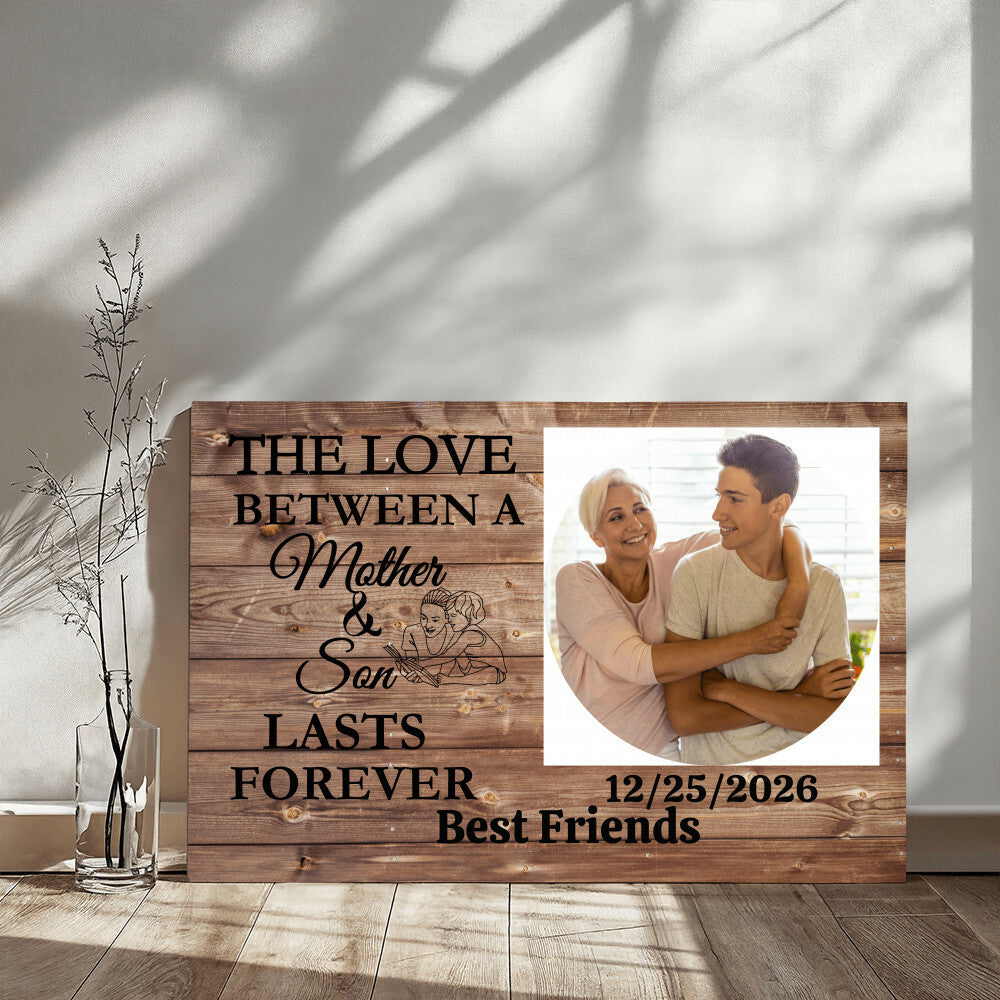Personalized Mother & Son Gallery Wrapped Canvas