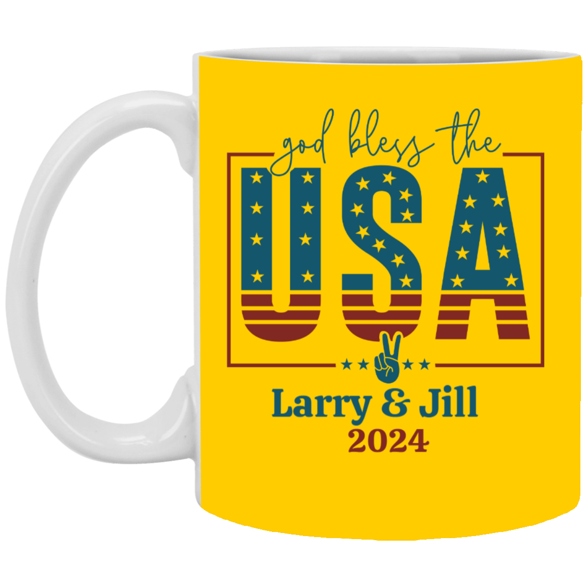 Personalize God Bless The USA 11 oz. Mug