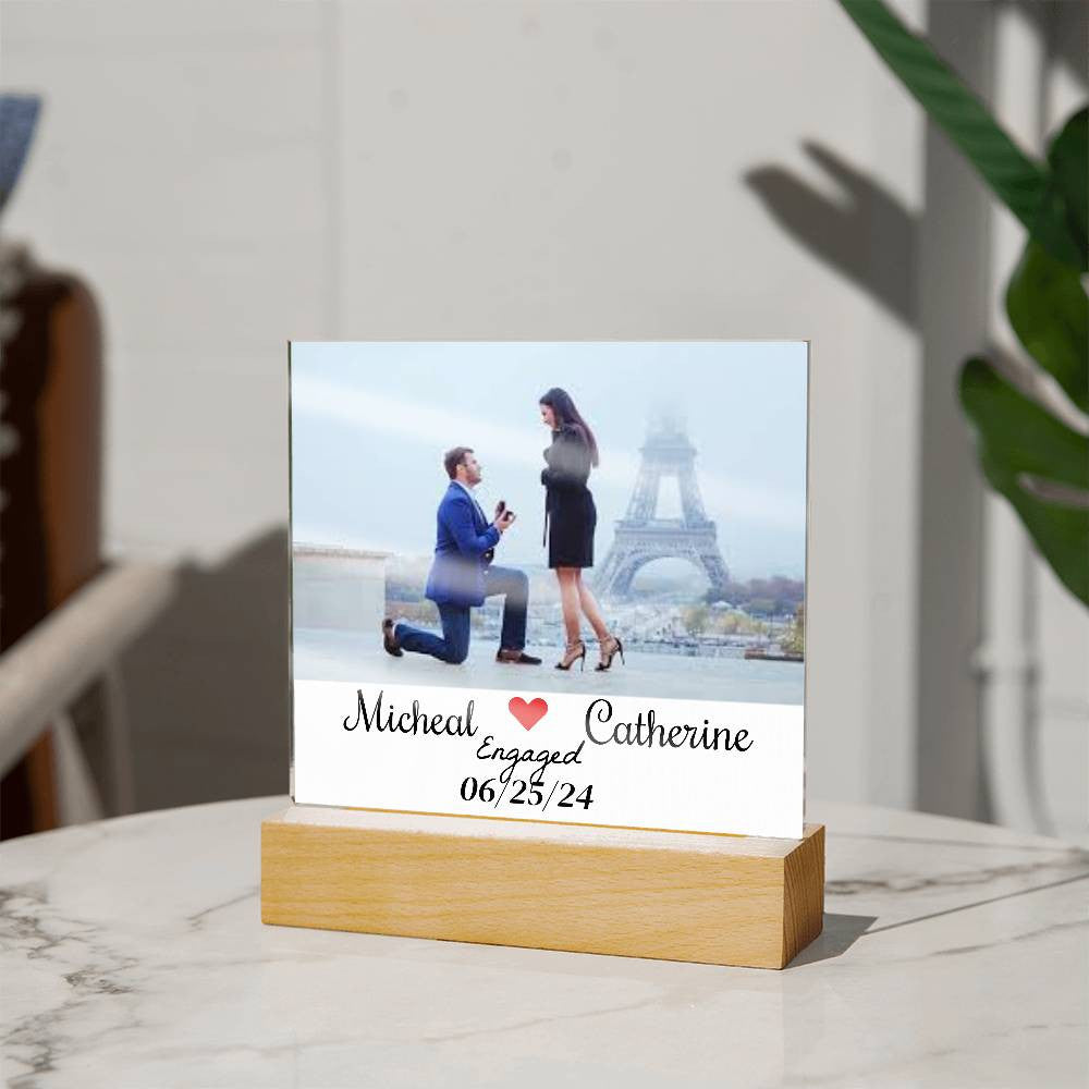 Personalized Couples Acrylic Square Plaque