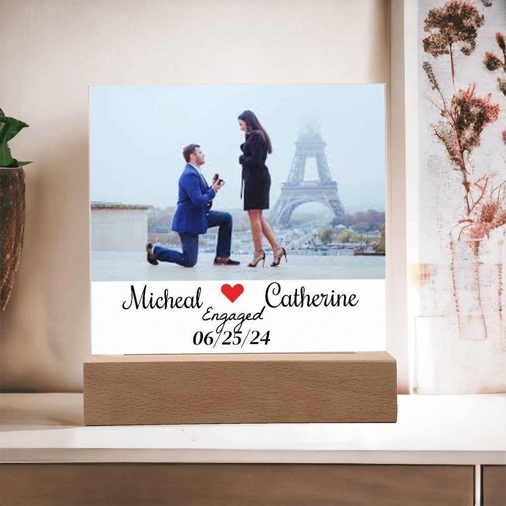 Personalized Couples Acrylic Square Plaque