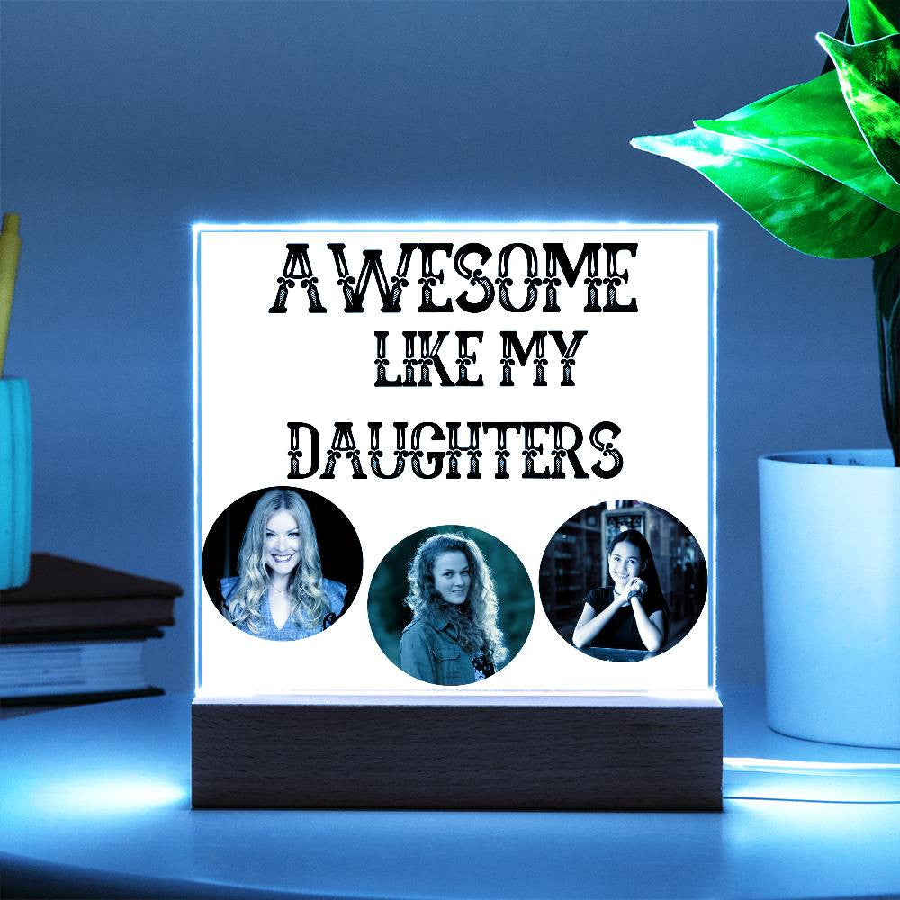 Personalized Acrylic Square Plaque LED