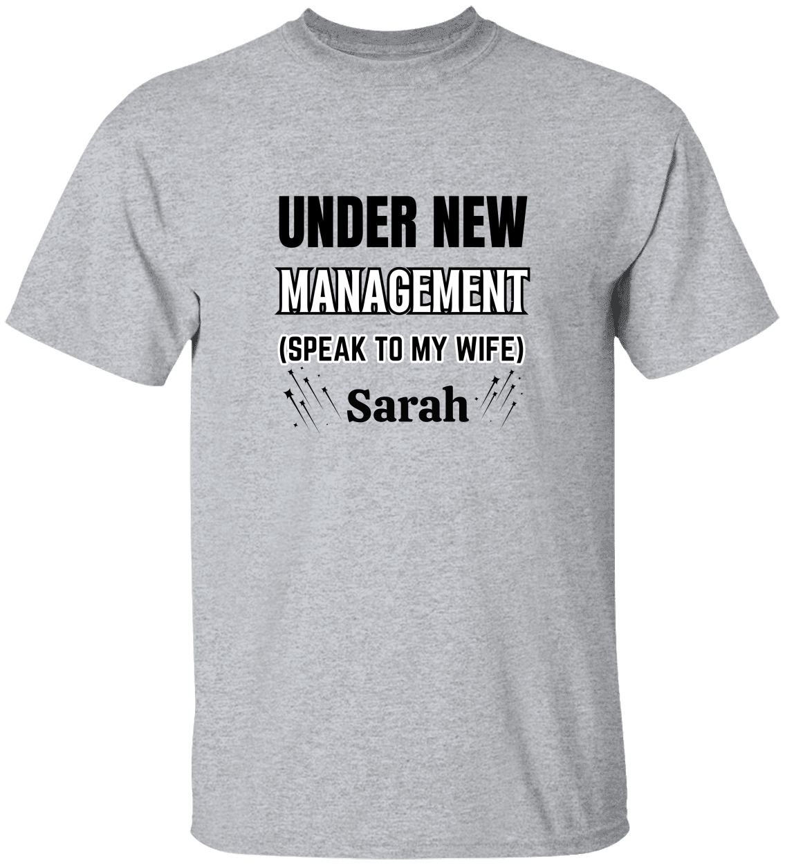 Personalized Under New Management Unisex Cotton Tee