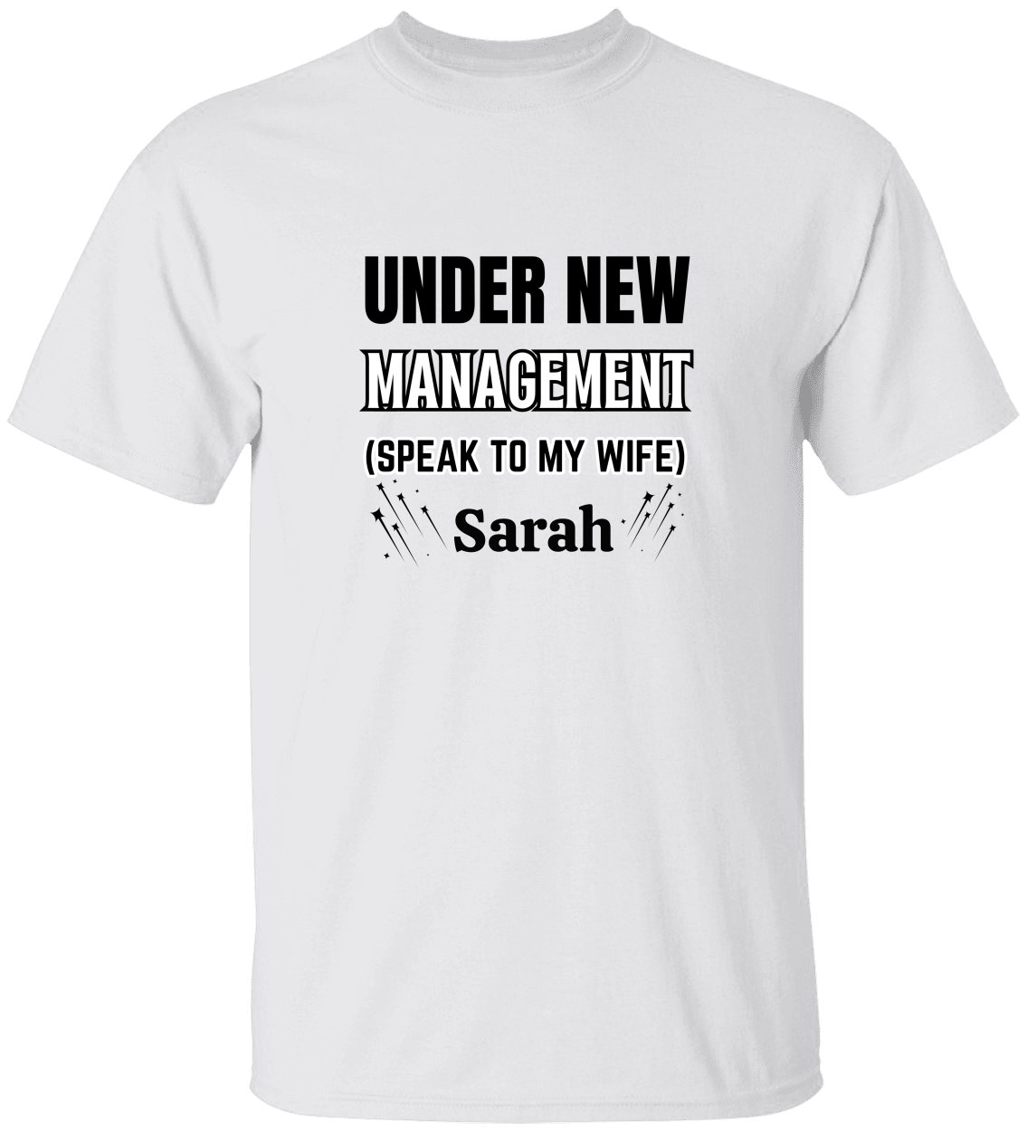 Personalized Under New Management Unisex Cotton Tee