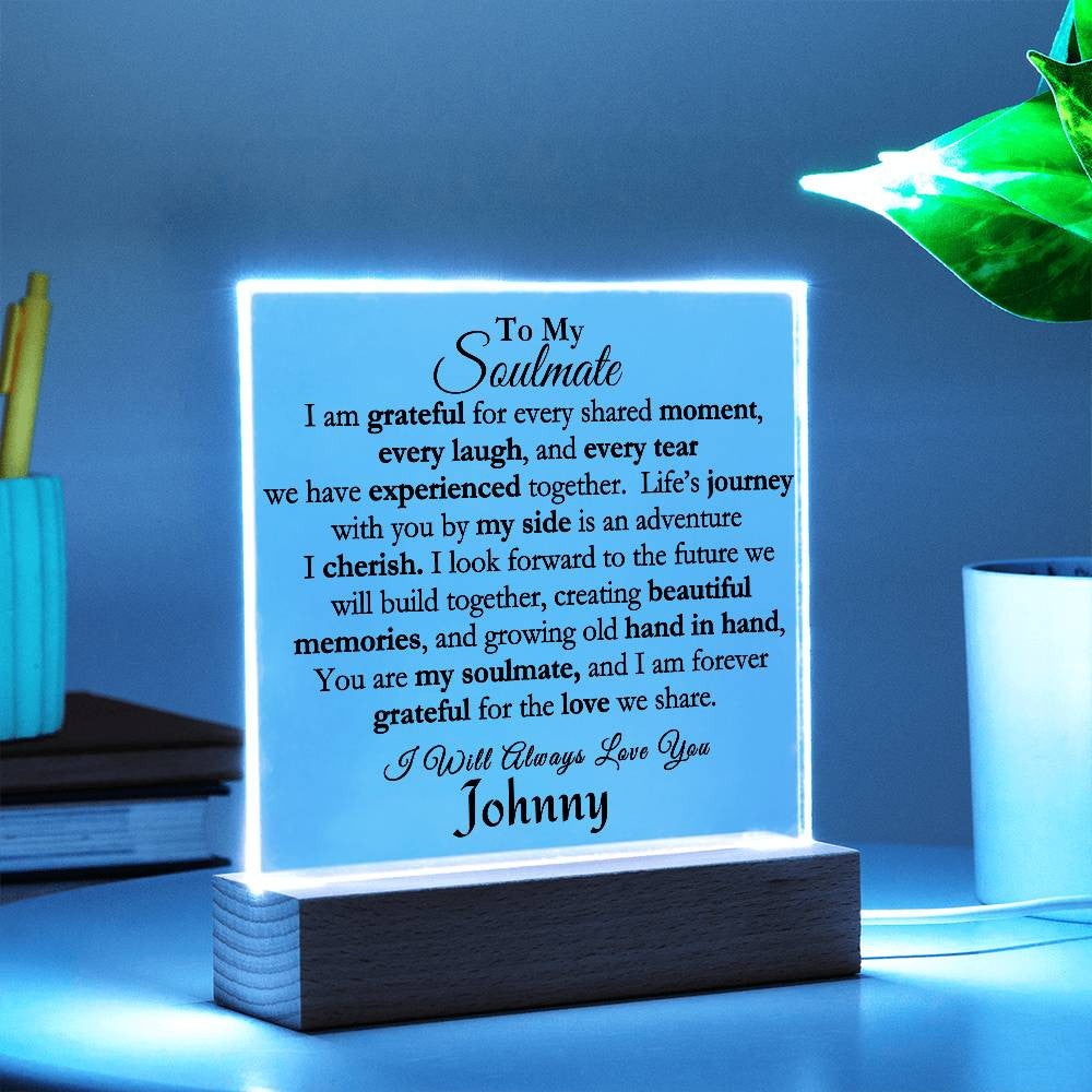Personalized Acrylic LED Square Plaque