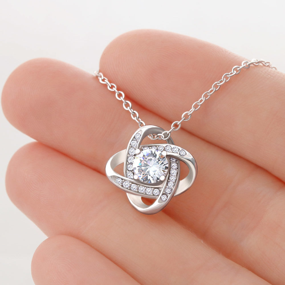 To My Amazing Daughter Love Knot Necklace