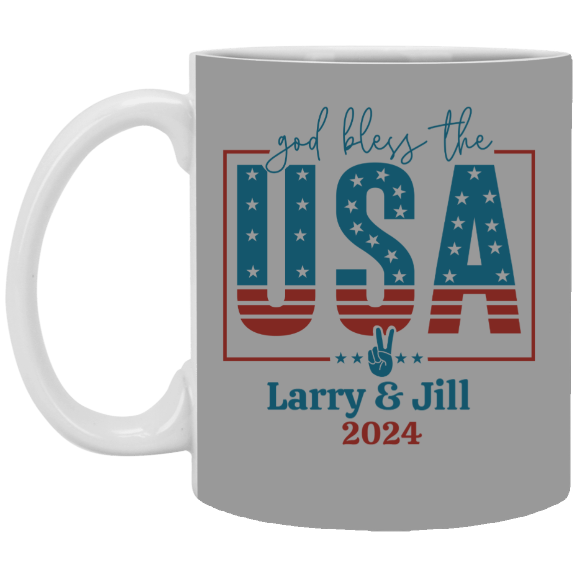 Personalize God Bless The USA 11 oz. Mug