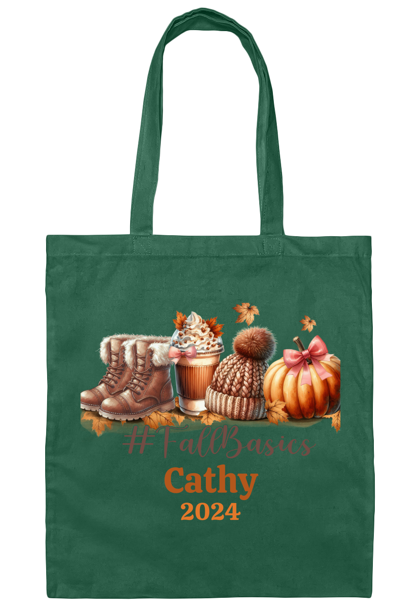 Fall Bliss Personalized Canvas Tote Bag