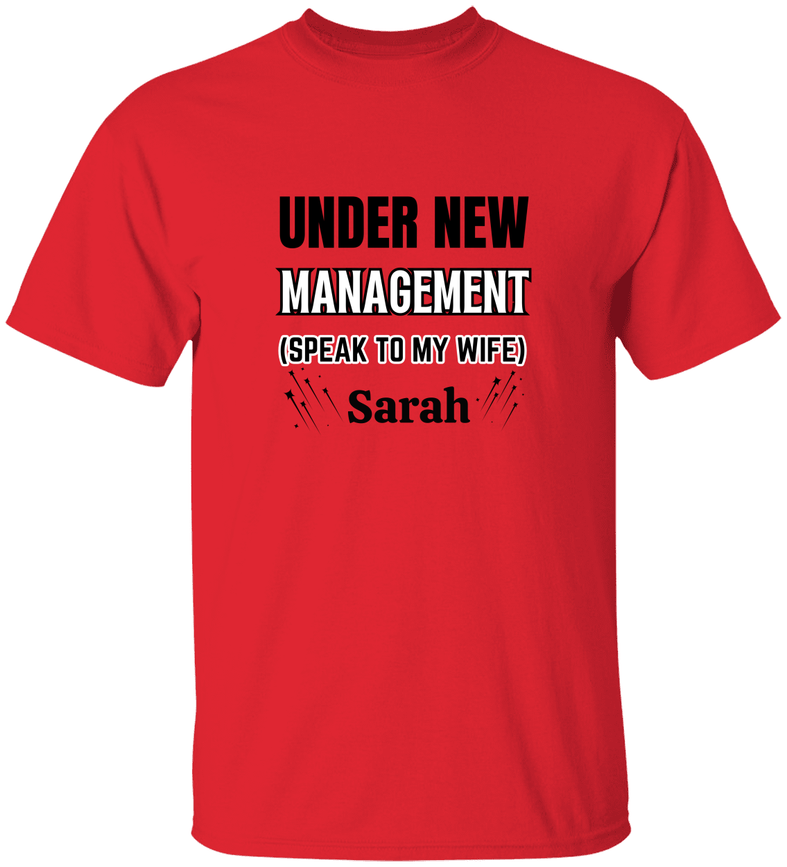 Personalized Under New Management Unisex Cotton Tee