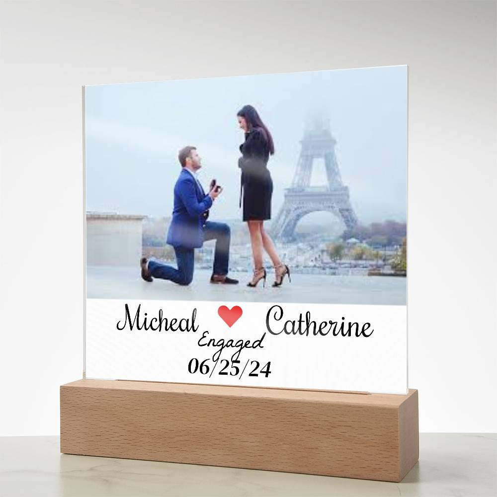 Personalized Couples Acrylic Square Plaque