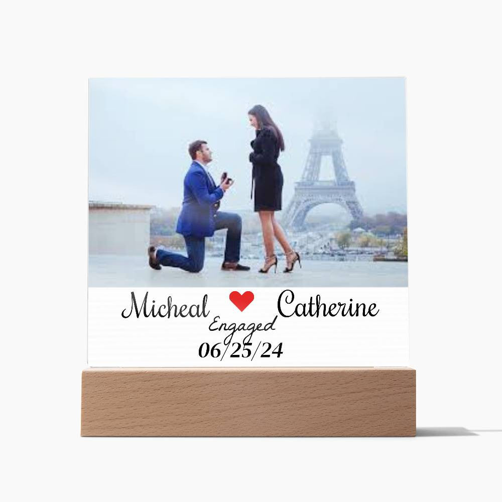 Personalized Couples Acrylic Square Plaque