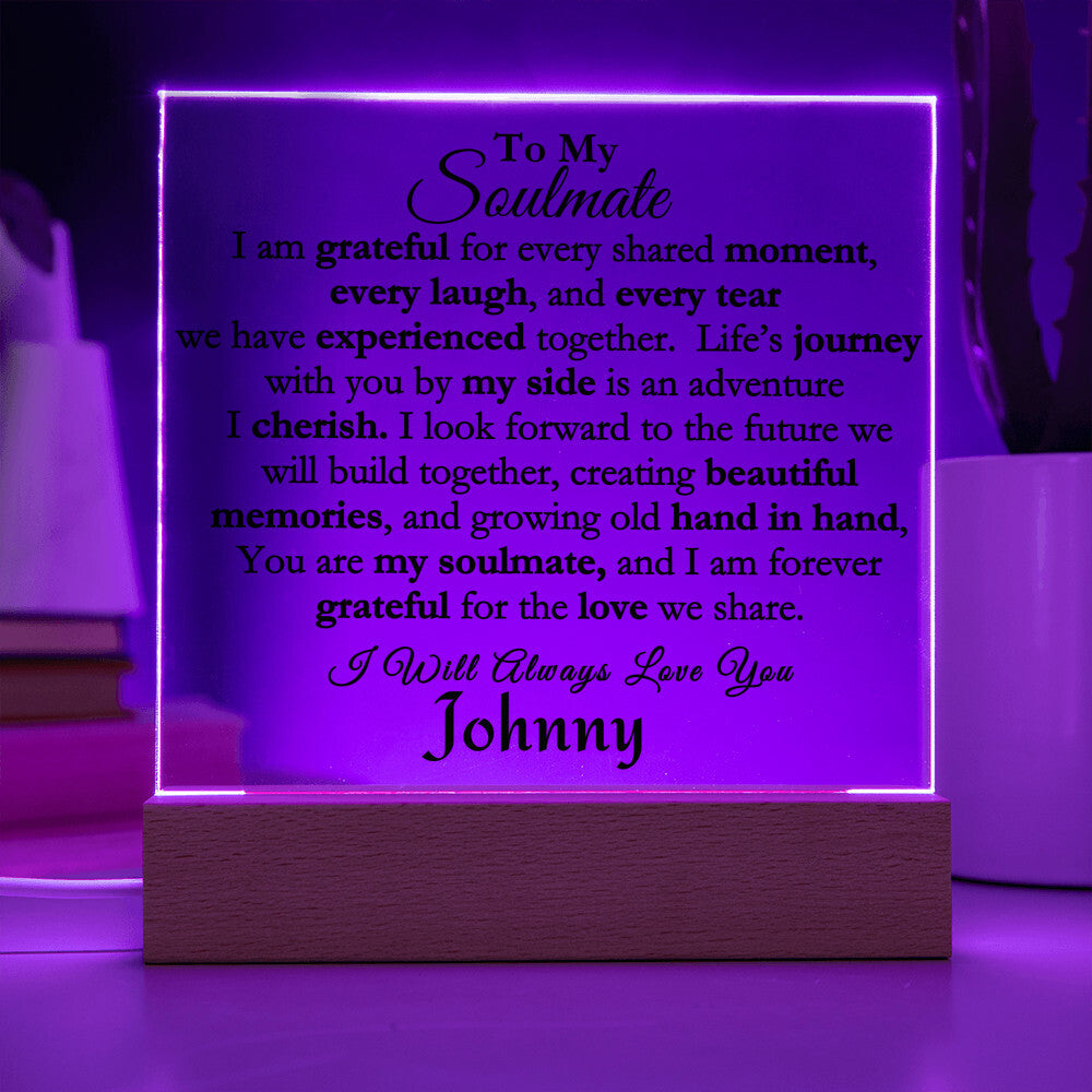Personalized Acrylic LED Square Plaque