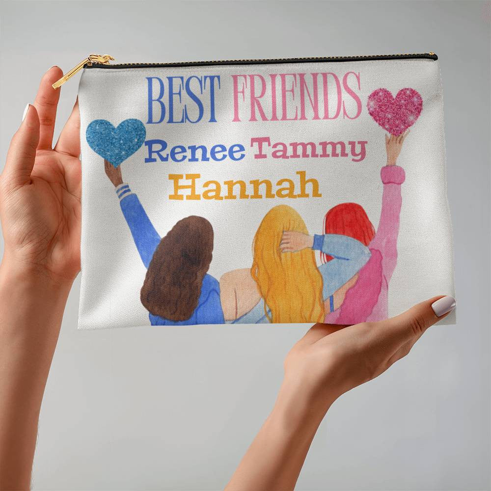 Personalized Fabric Zippered Pouch Large