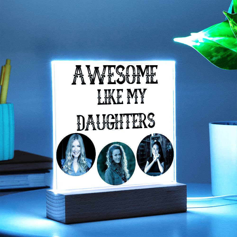 Personalized Acrylic Square Plaque LED