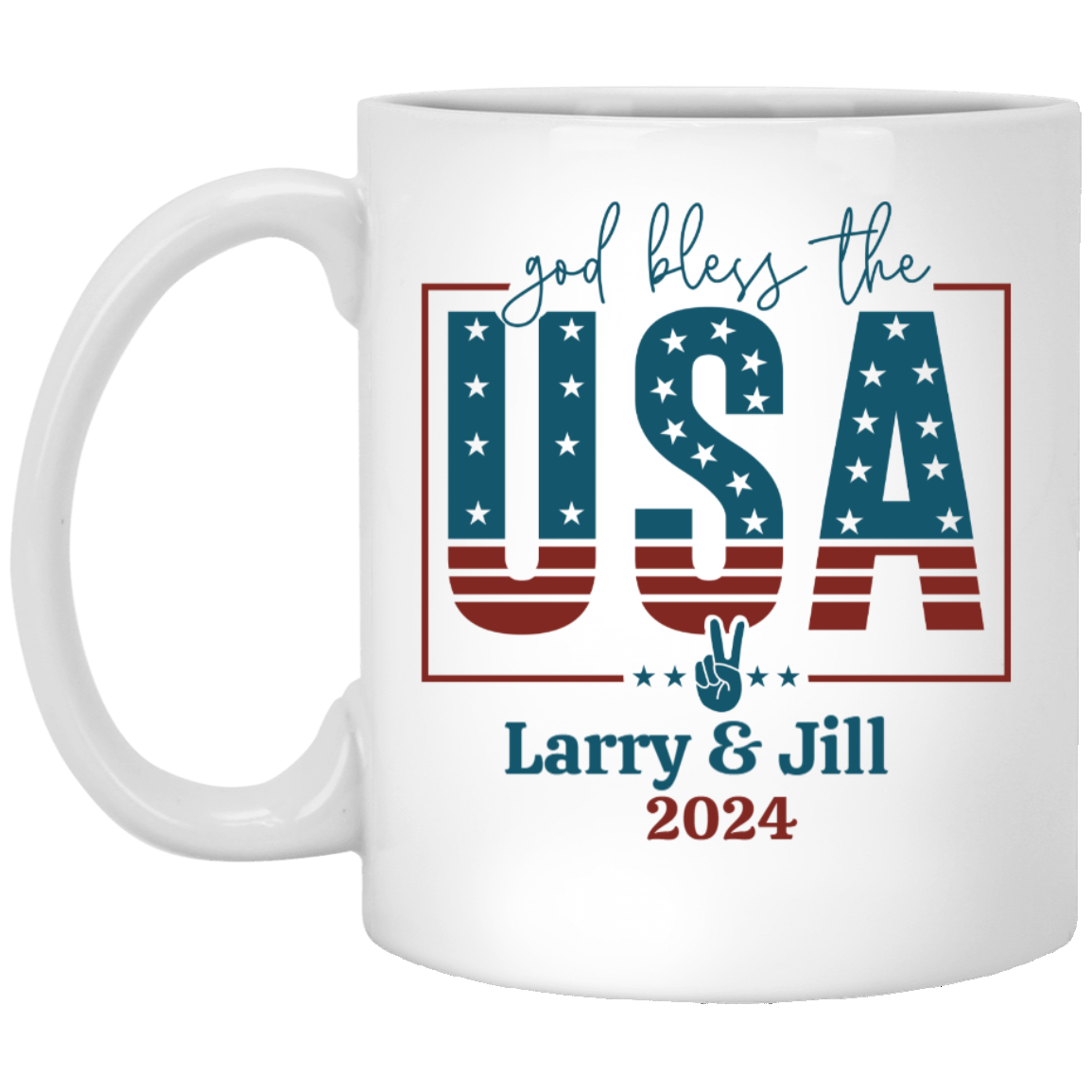 Personalize God Bless The USA 11 oz. Mug