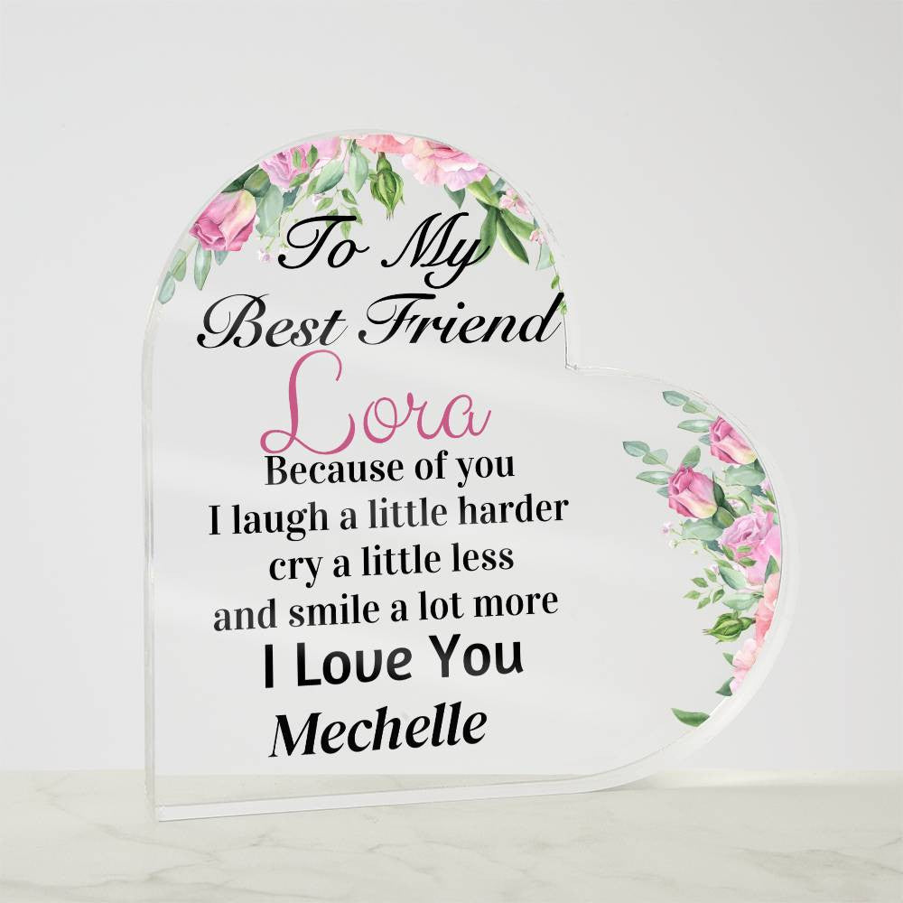 Personalized Acrylic Heart Plaque