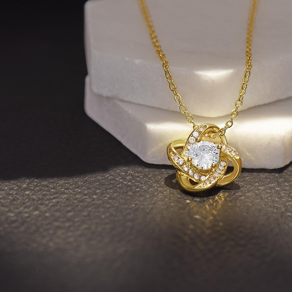 Personalized To My Beautiful Wife (Olivia) Love Knot Necklace