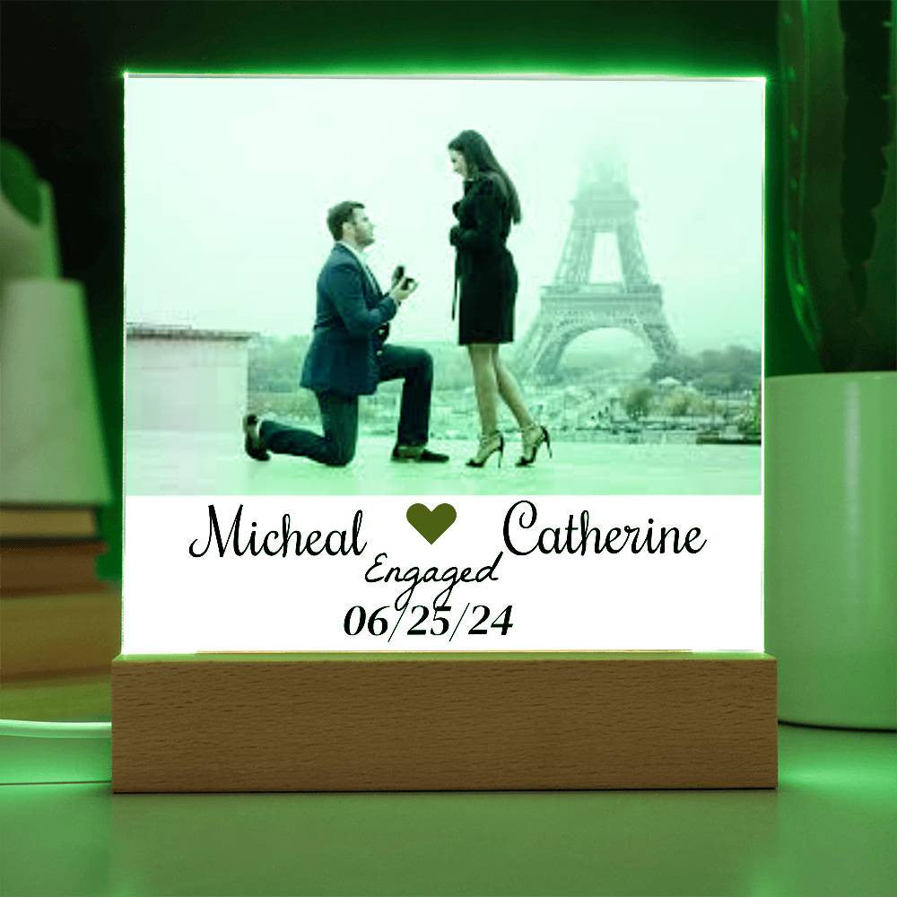 Personalized Couples Acrylic Square Plaque
