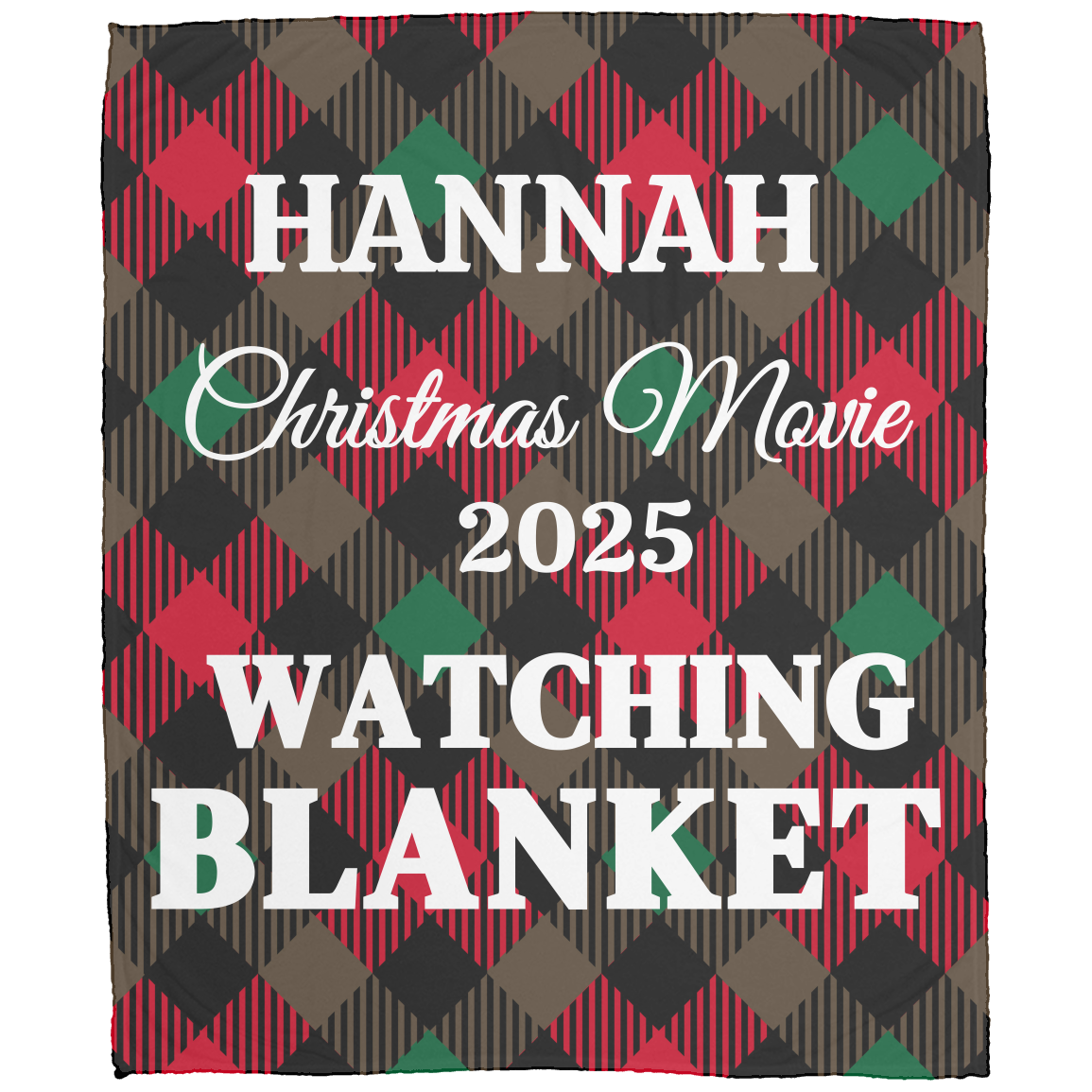 Personalized Christmas Movie Watching Blanket (3 Types)