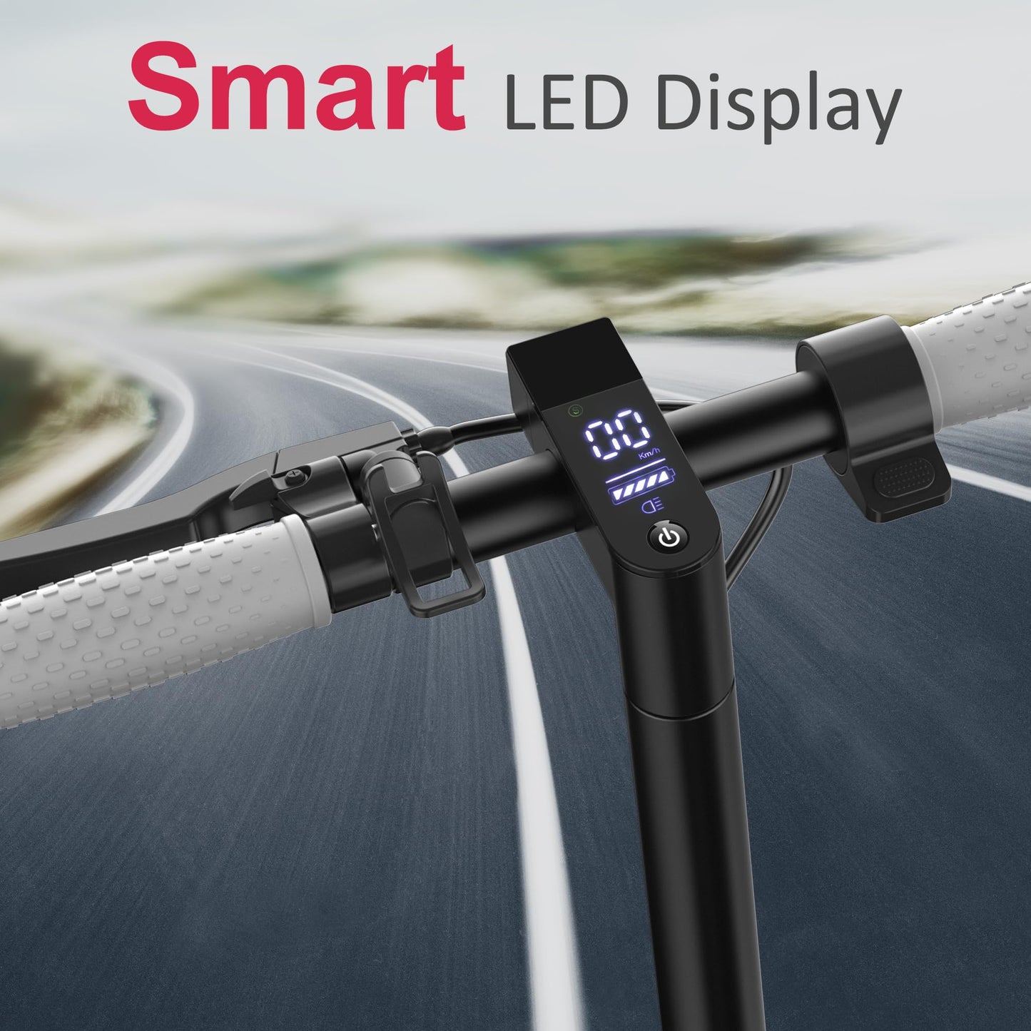 VOLPAM Electric Scooter, 350W/500W Motor, Max 21-28 Miles Range, 19/21 Mph Top Speed, 8.5''/10'' Tires, Dual Braking, Kick Scooter, 2 Wheels and Height Handlebars (10.5Ah-23Miles-350W)