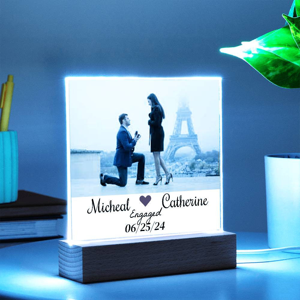 Personalized Couples Acrylic Square Plaque