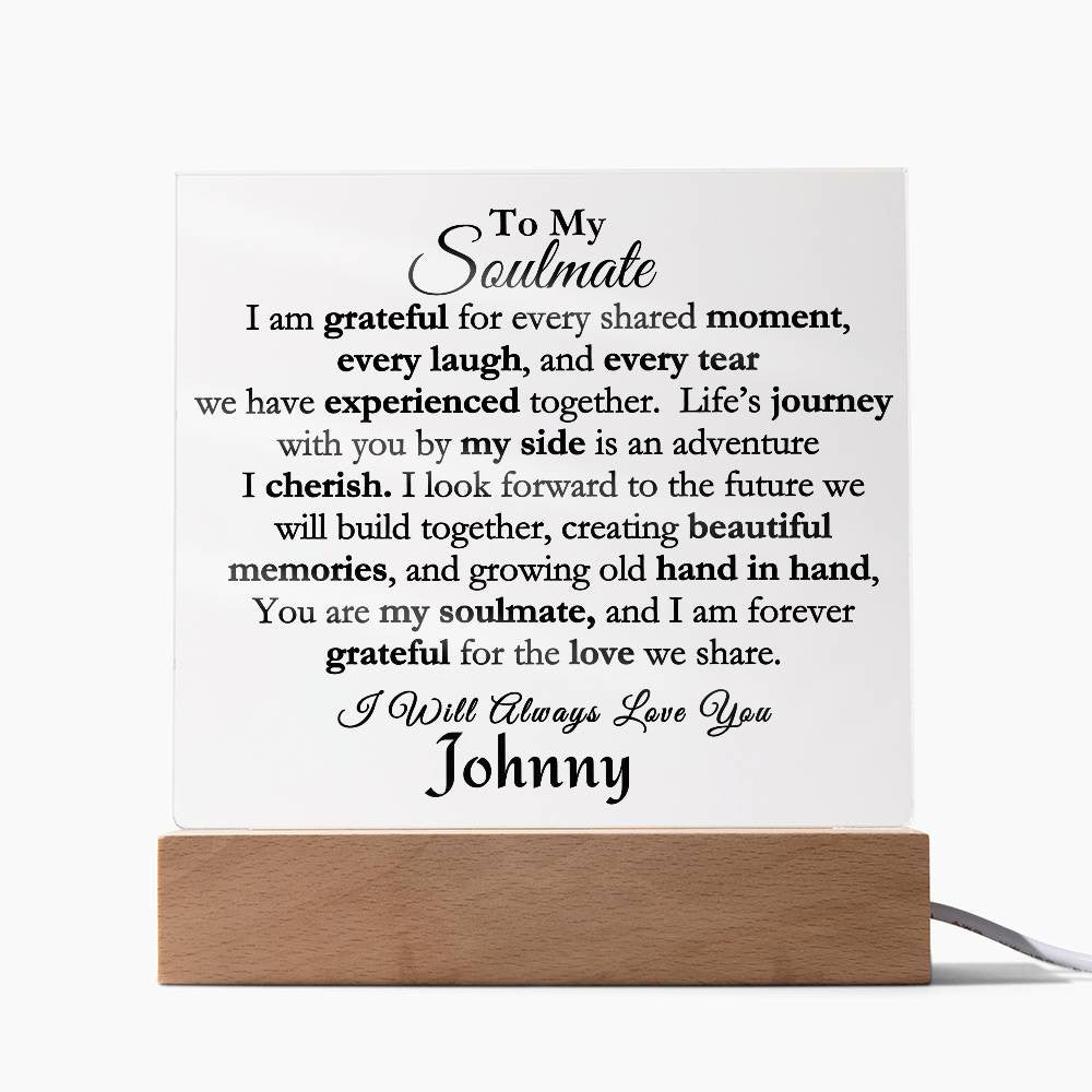 Personalized Acrylic LED Square Plaque