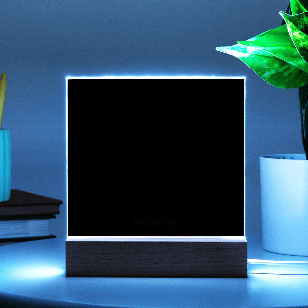 Personalized Acrylic LED Square Plaque