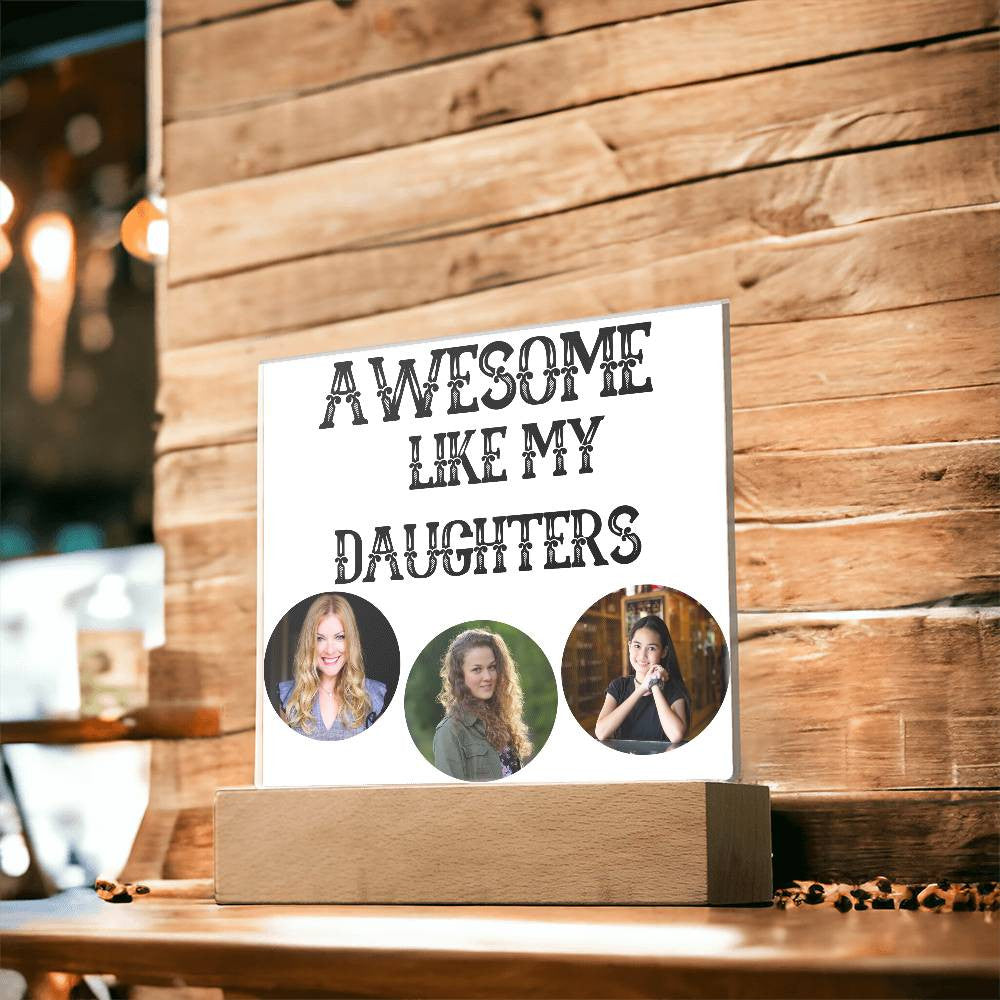 Personalized Acrylic Square Plaque LED