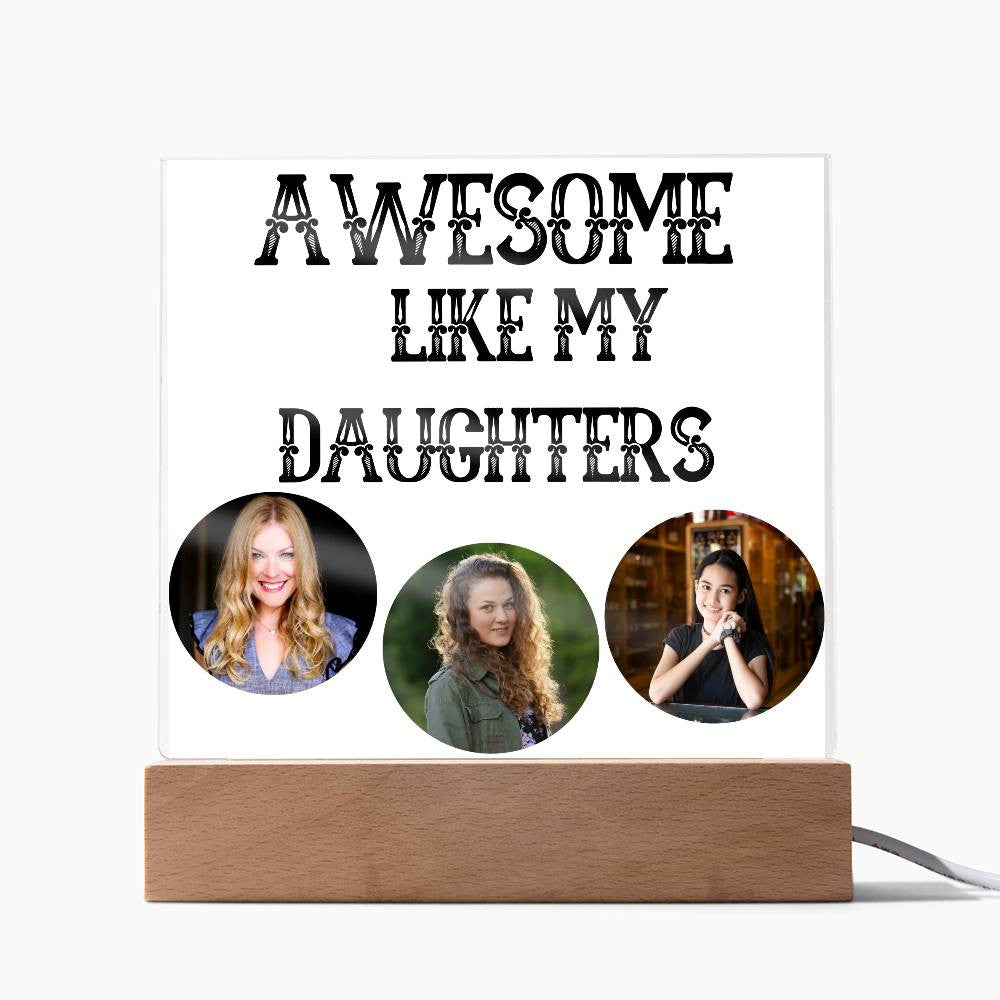 Personalized Acrylic Square Plaque LED
