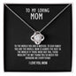 To My Loving Mom | I Love You - Love Knot Necklace
