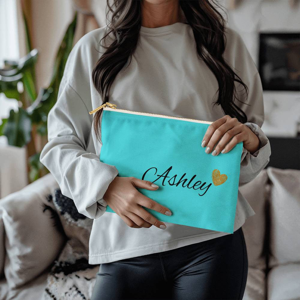 Personalized Large Cosmetic Bag Fabric Zippered
