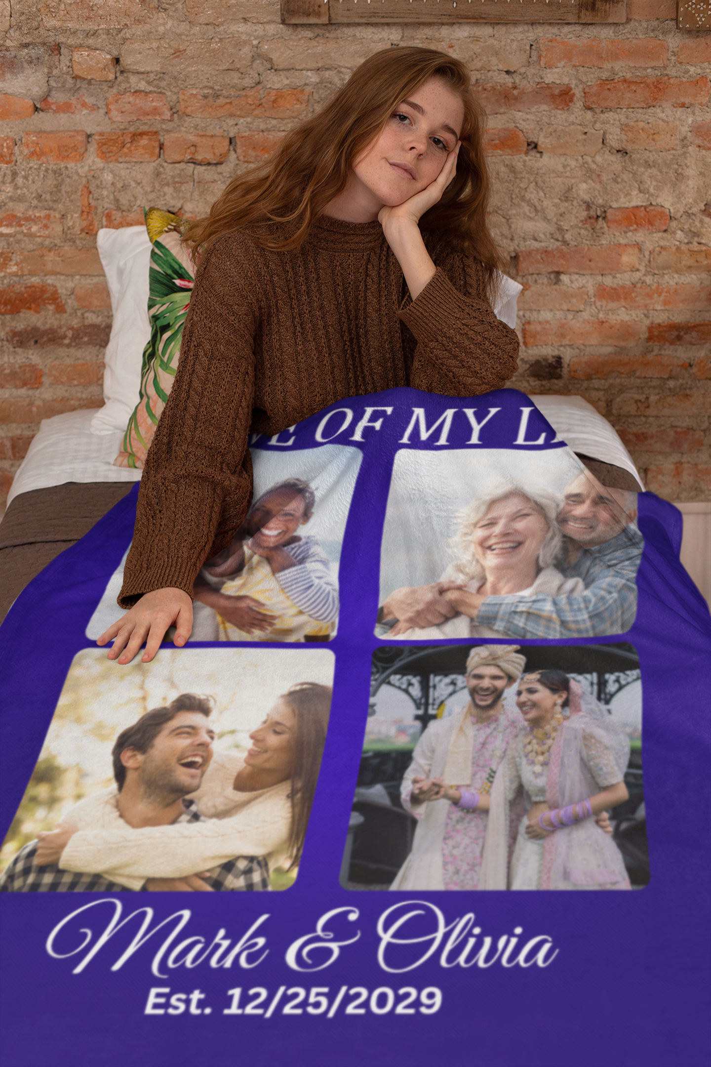 Personalize Couple /Friends Blanket (3)sizes