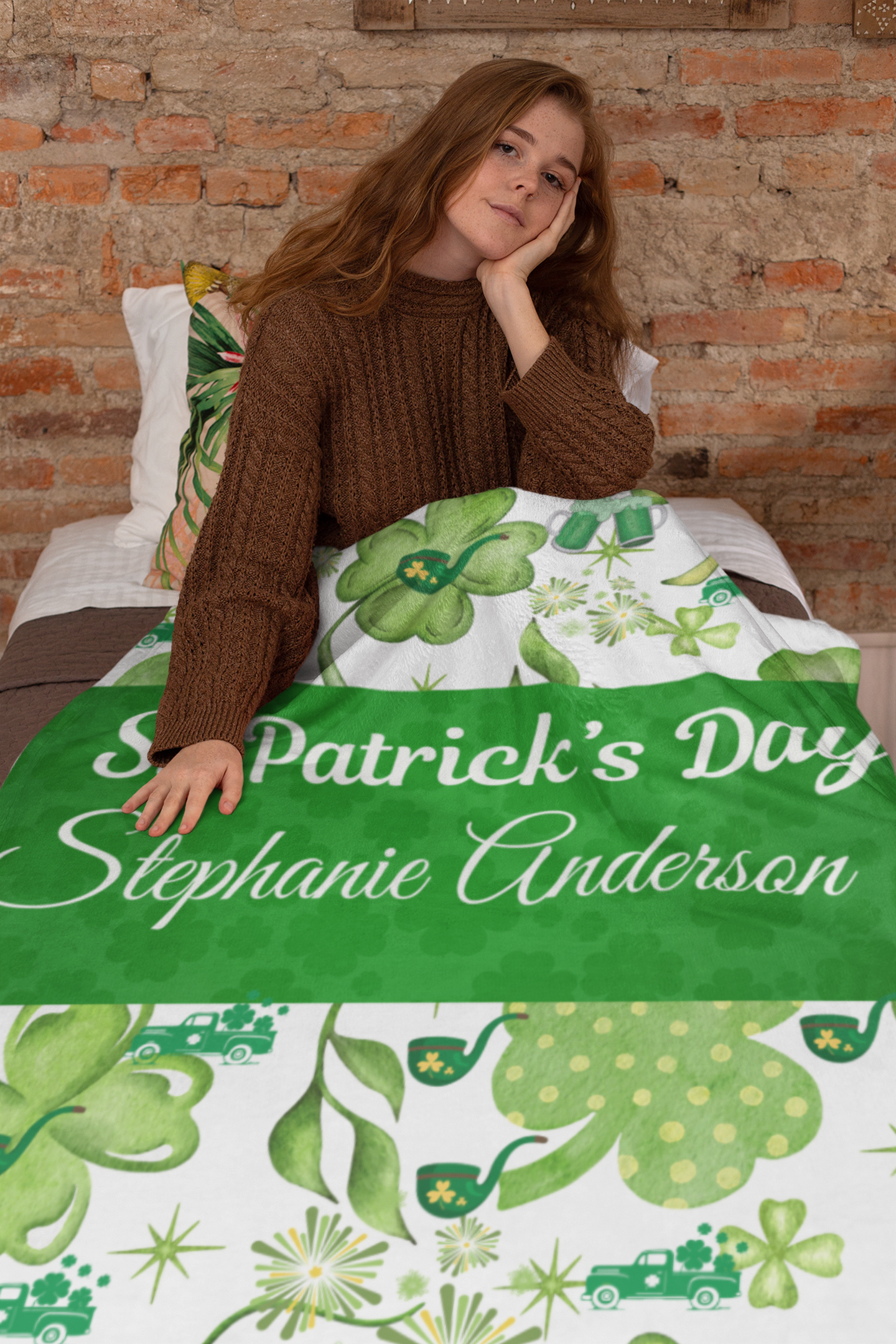 Personalized St. Patrick Plush Fleece Blanket - 50x60 & 60X80,