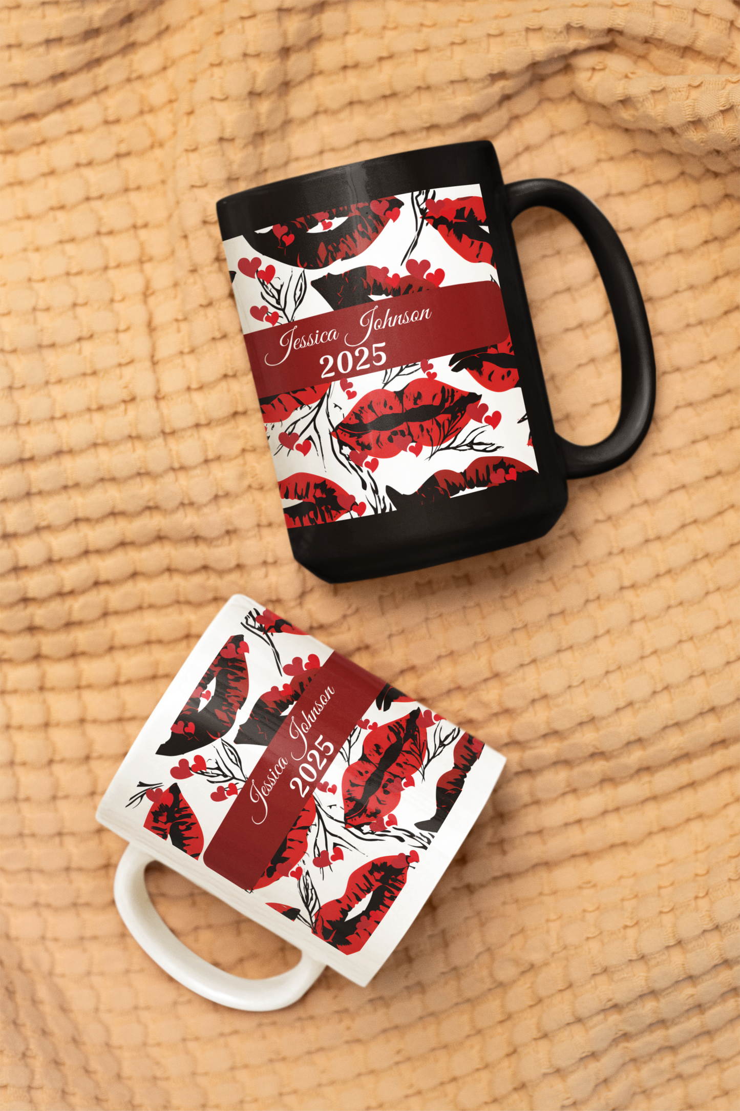 Personalized Kiss Me Valentine Mug 11oz&15oz