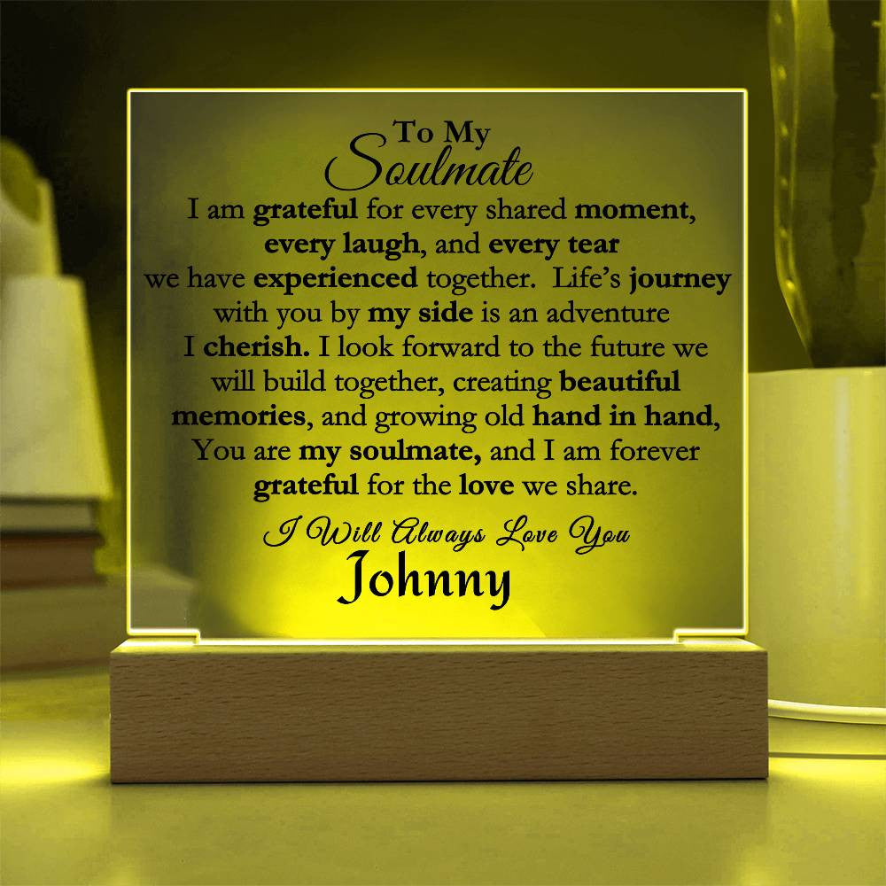Personalized Acrylic LED Square Plaque