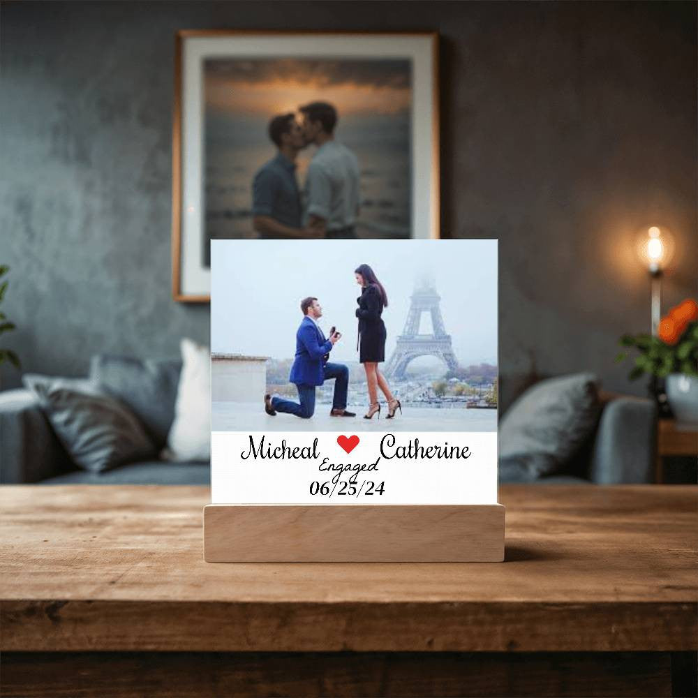 Personalized Couples Acrylic Square Plaque
