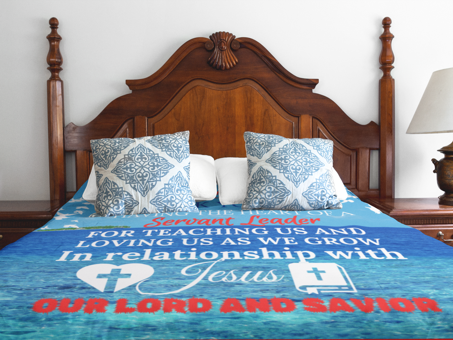 Personalized Pastor Plush Fleece & Sherpa Mink Blanket