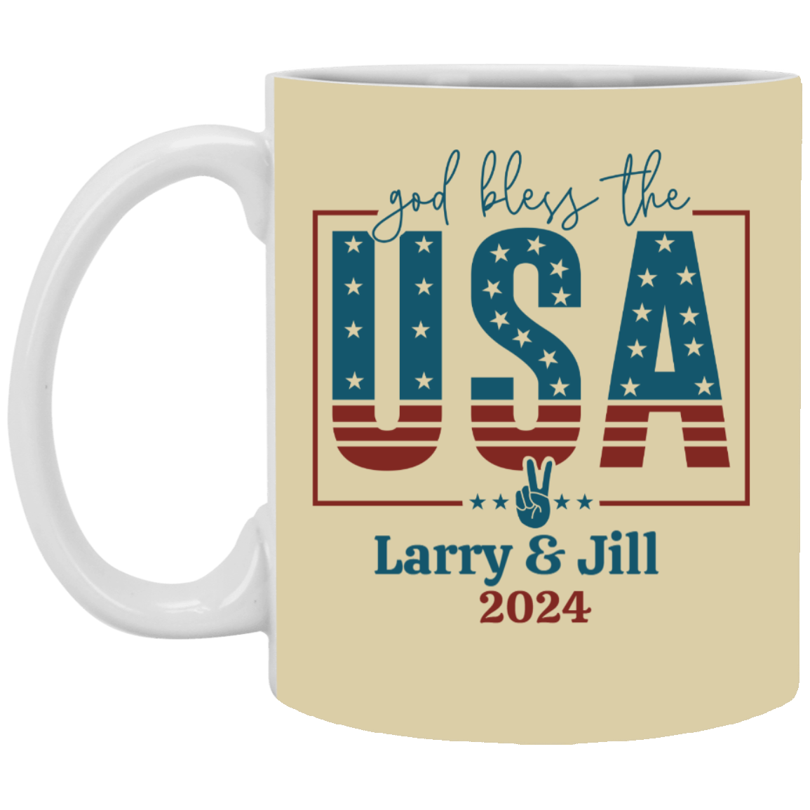 Personalize God Bless The USA 11 oz. Mug