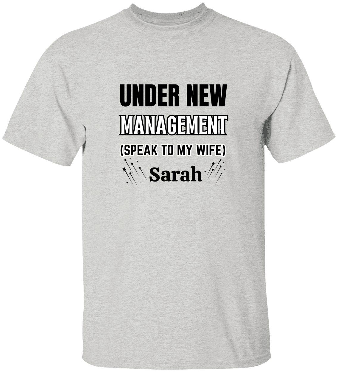 Personalized Under New Management Unisex Cotton Tee