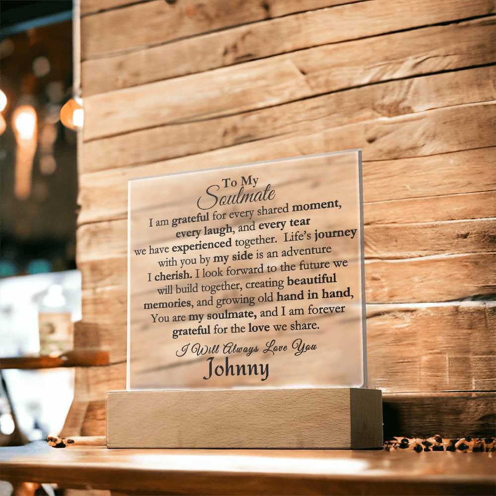 Personalized Acrylic LED Square Plaque