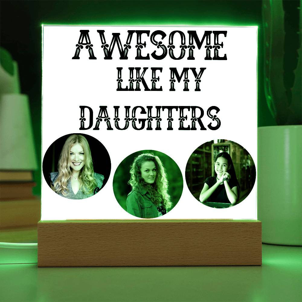 Personalized Acrylic Square Plaque LED