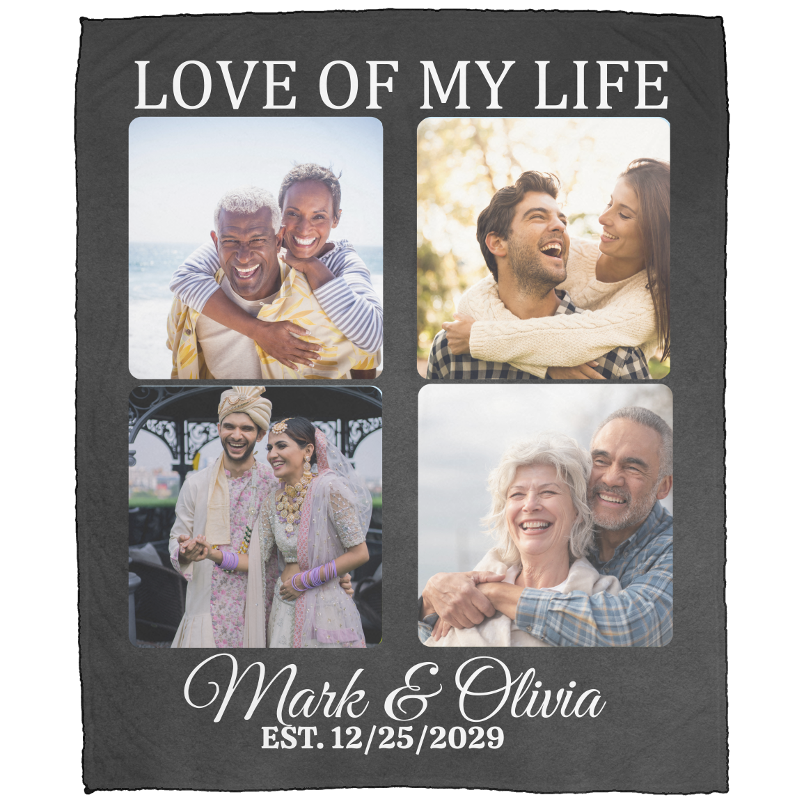 Personalize Couple /Friends Blanket (3)sizes