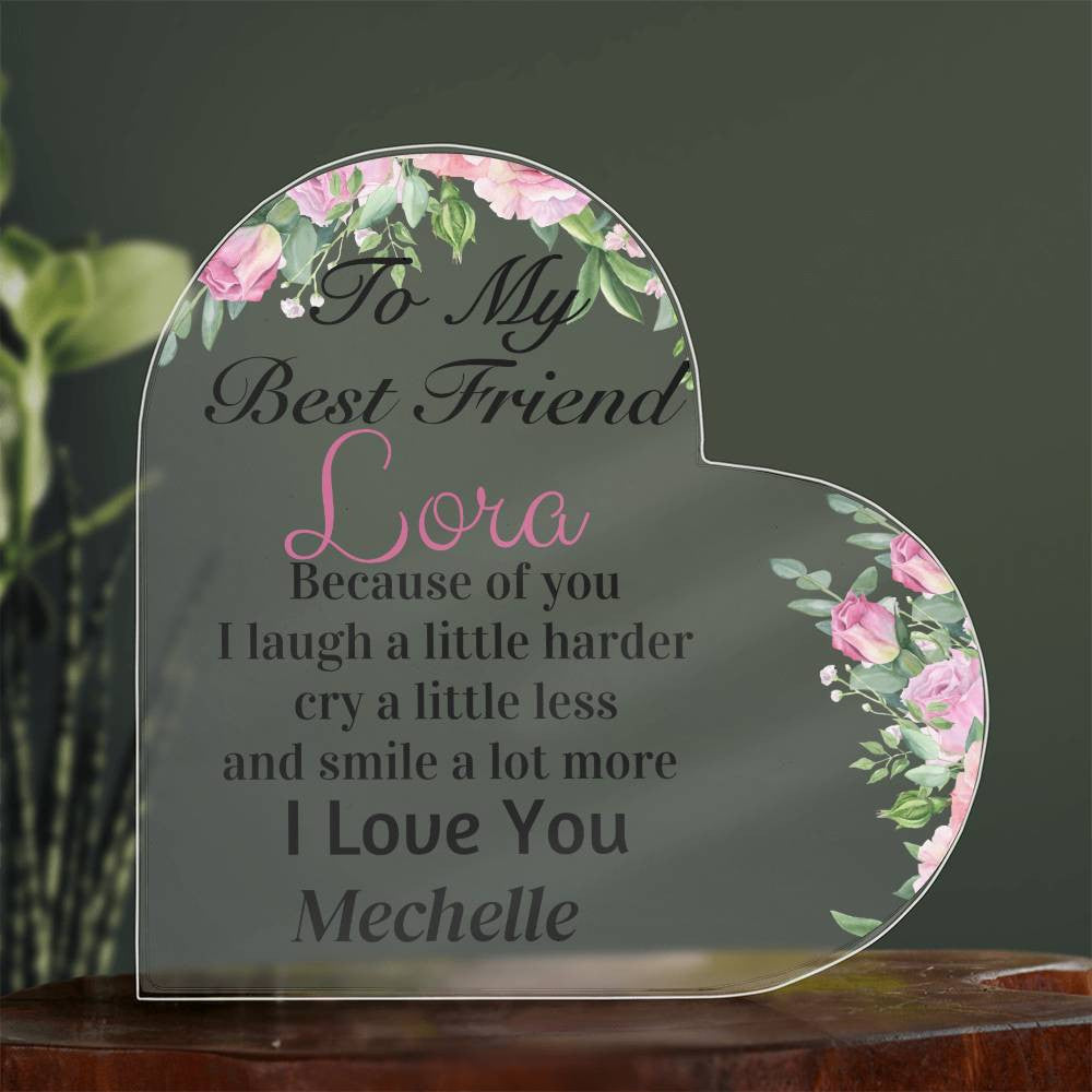 Personalized Acrylic Heart Plaque