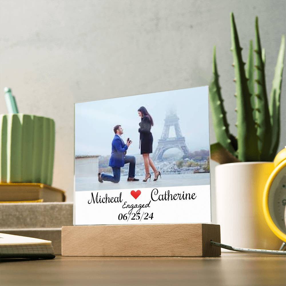 Personalized Couples Acrylic Square Plaque