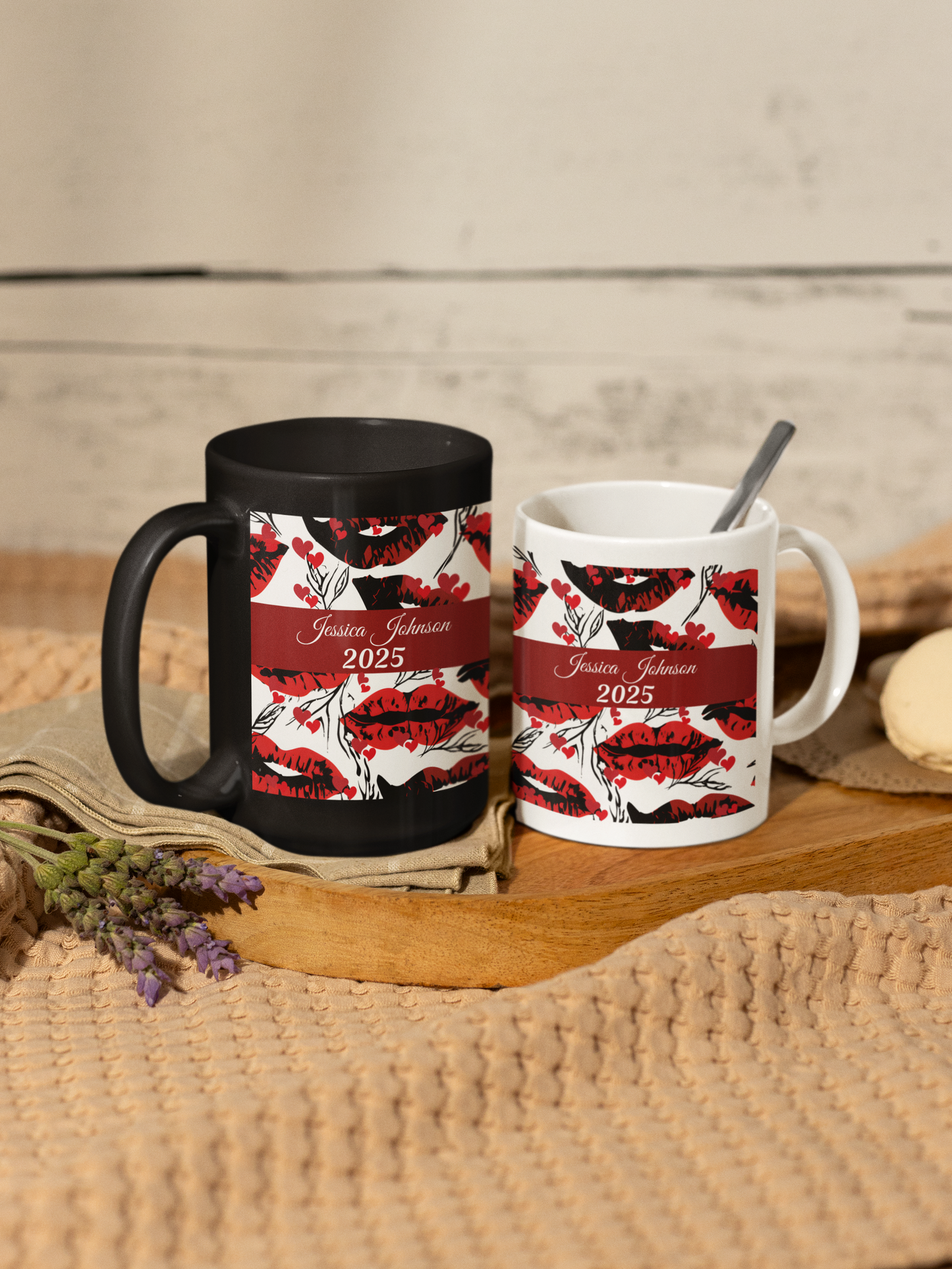 Personalized Kiss Me Valentine Mug 11oz&15oz