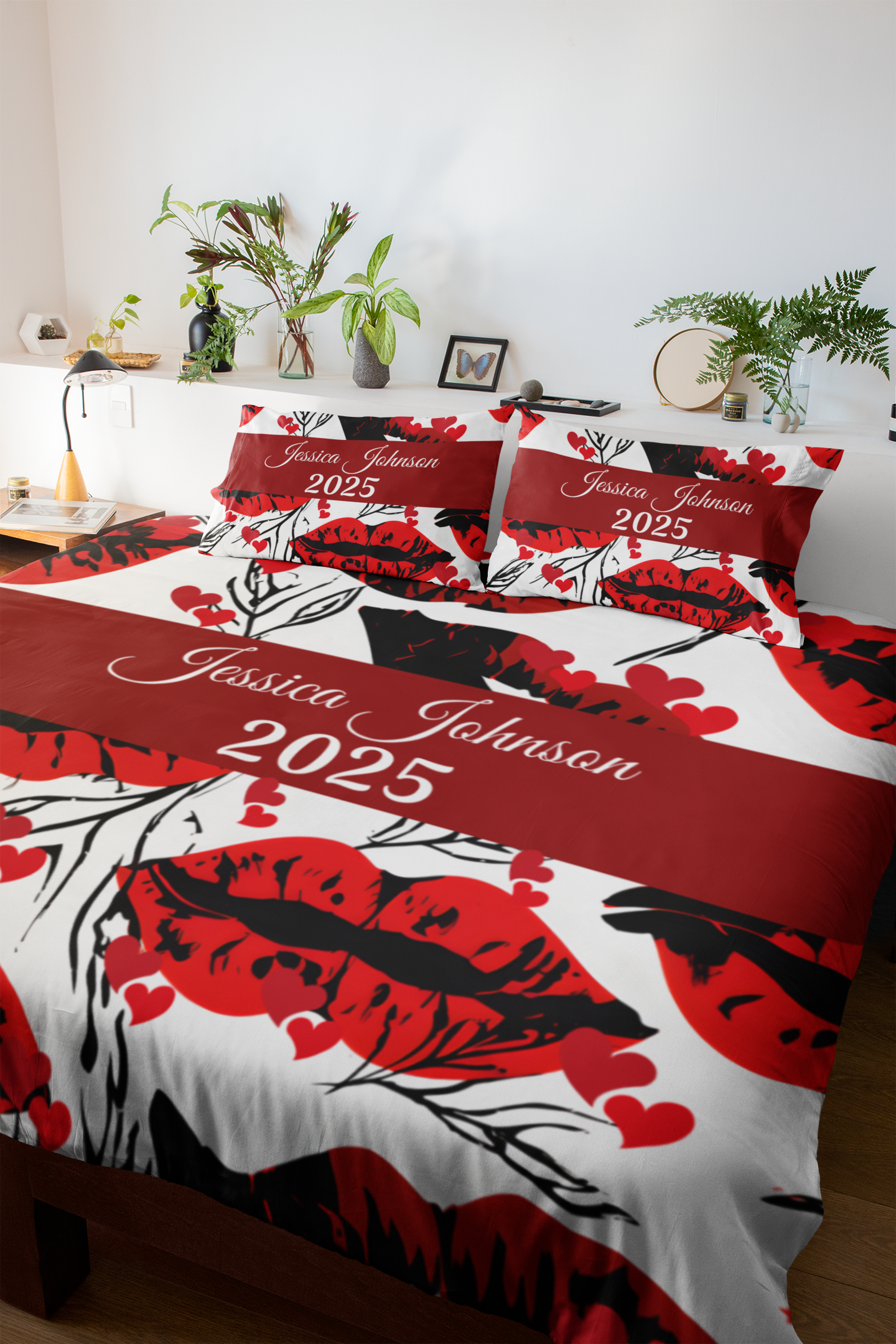 Personalized Kiss Me Valentine Blankets