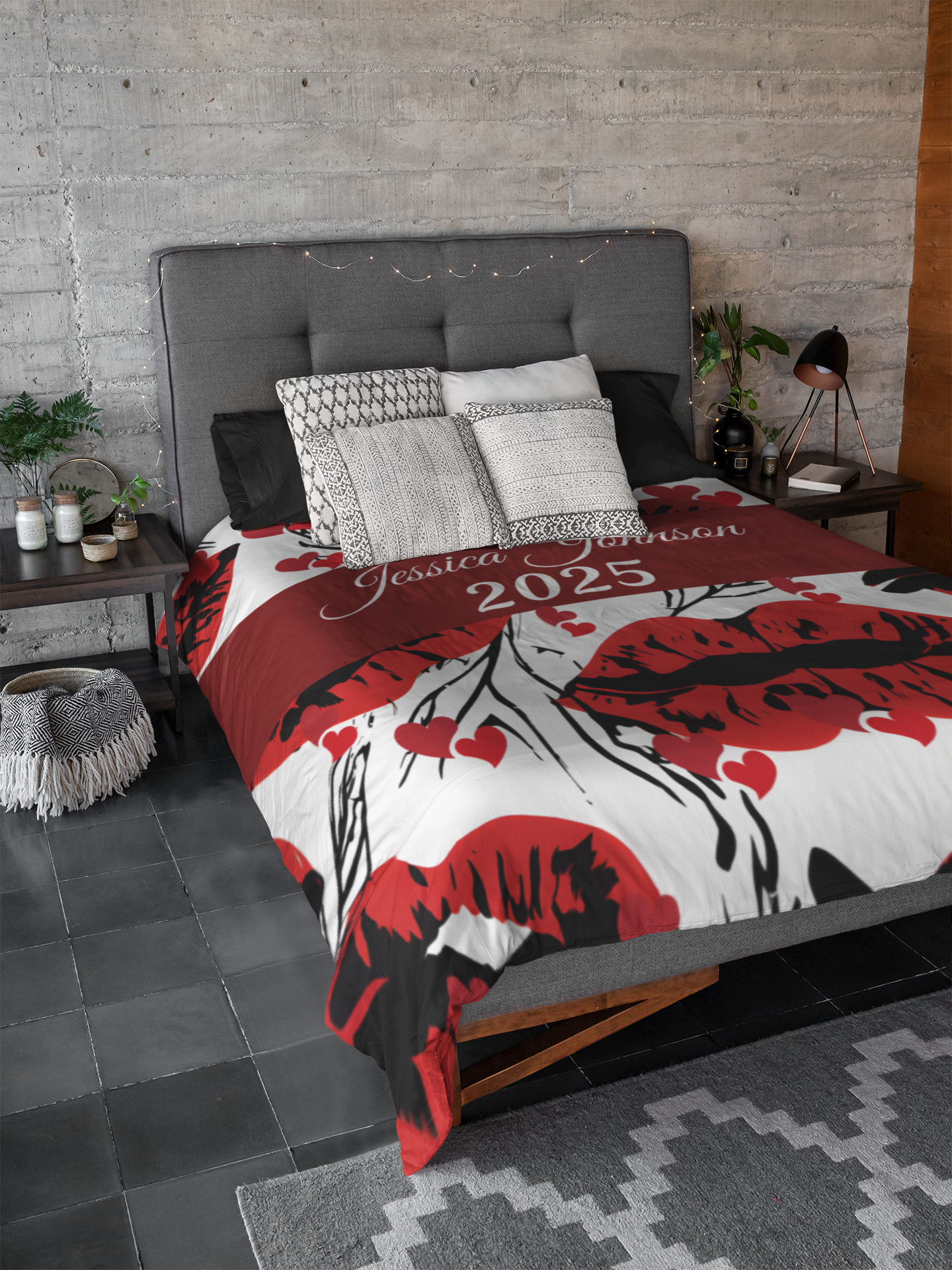 Personalized Kiss Me Valentine Blankets